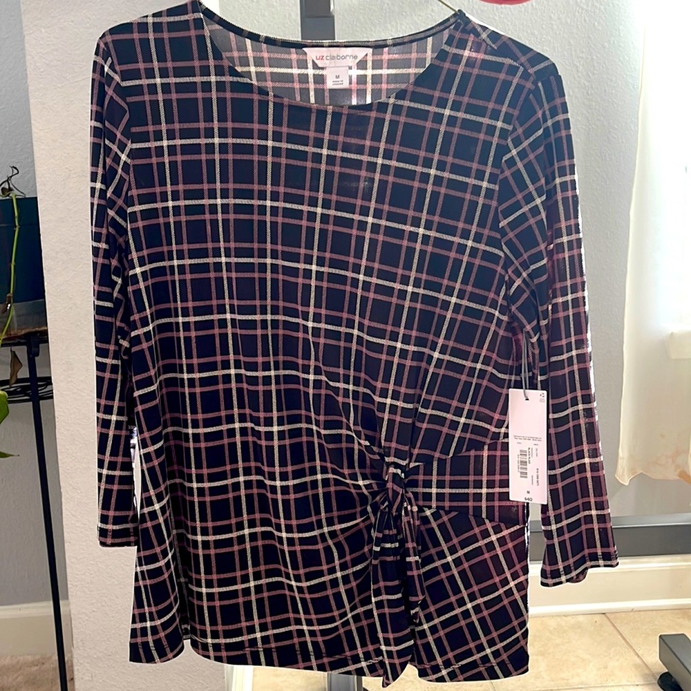 Liz Claiborne Plaid Blouse